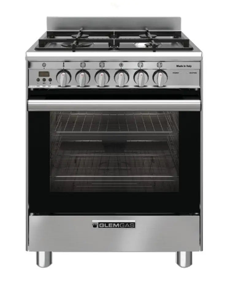 Glem Gb664Ge 60Cm Stainless Steel Dual Fuel Cooker Upright