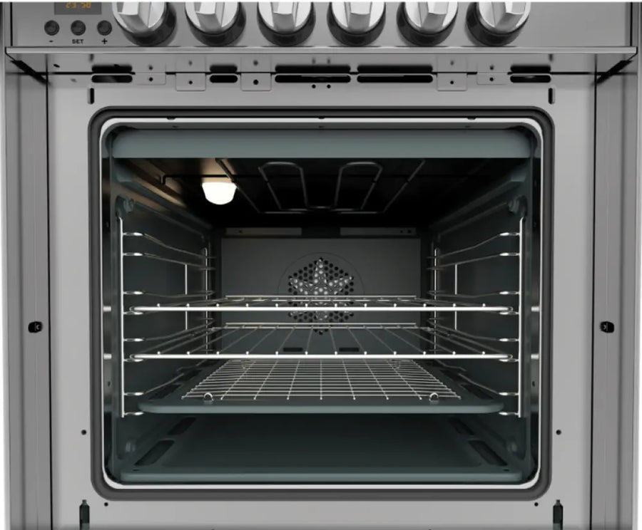 Glem Gb664Ge 60Cm Stainless Steel Dual Fuel Cooker Upright