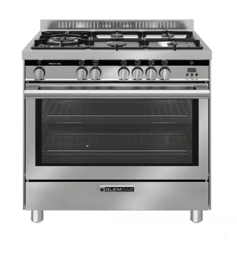 Glem Gs965Gg Stainless Steel 90Cm Fan Assisted Gas Oven Upright