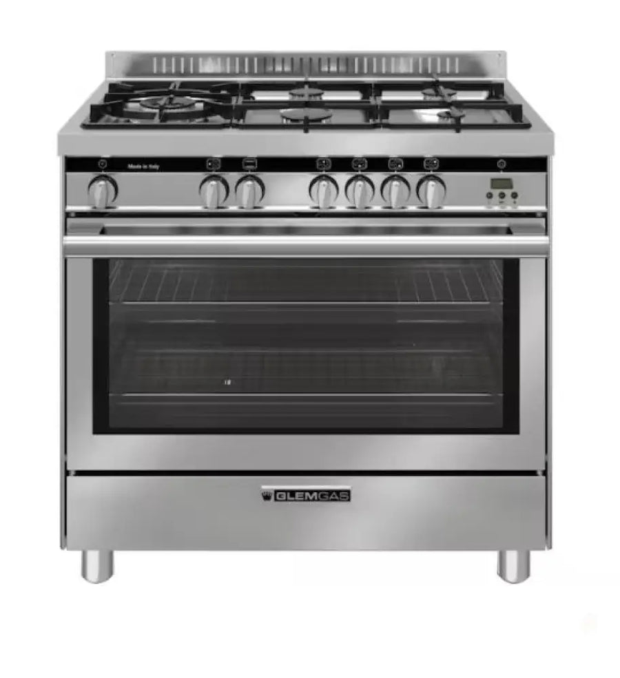 Glem Gs965Gg Stainless Steel 90Cm Fan Assisted Gas Oven Upright