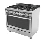 Glem Gs965Gg Stainless Steel 90Cm Fan Assisted Gas Oven Upright
