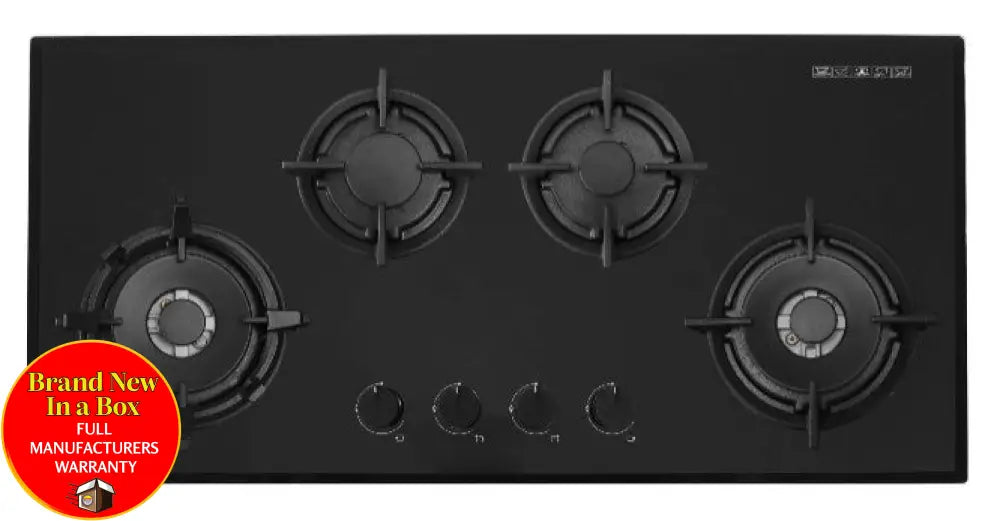 Goldline Sab4Glb Black Glass 93Cm Ng Gas Cooktop