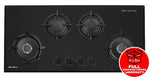 Goldline Sab4Glb Black Glass 93Cm Ng Gas Cooktop
