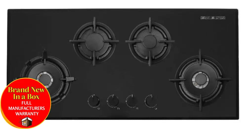 Goldline Sab4Glb Black Glass 93Cm Ng Gas Cooktop