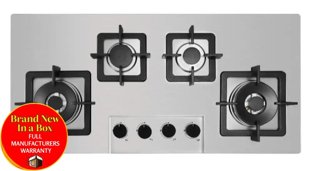 Goldline Sab4Glss Stainless Steel 93Cm Ng Gas Cooktop