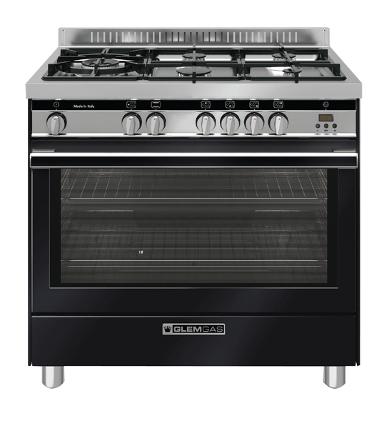 Glem GS965GGMB Matte Black 90 cm Free Standing Gas Cooker