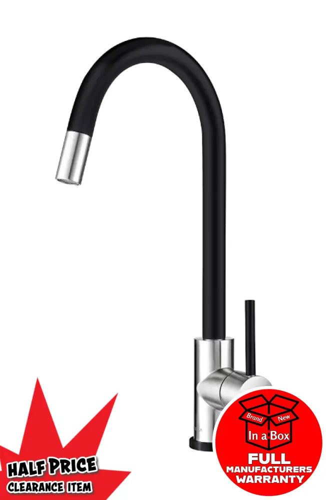 Hafele 566.68.360 Mixer Tap Two Tone Black & Stainless Steel Taps