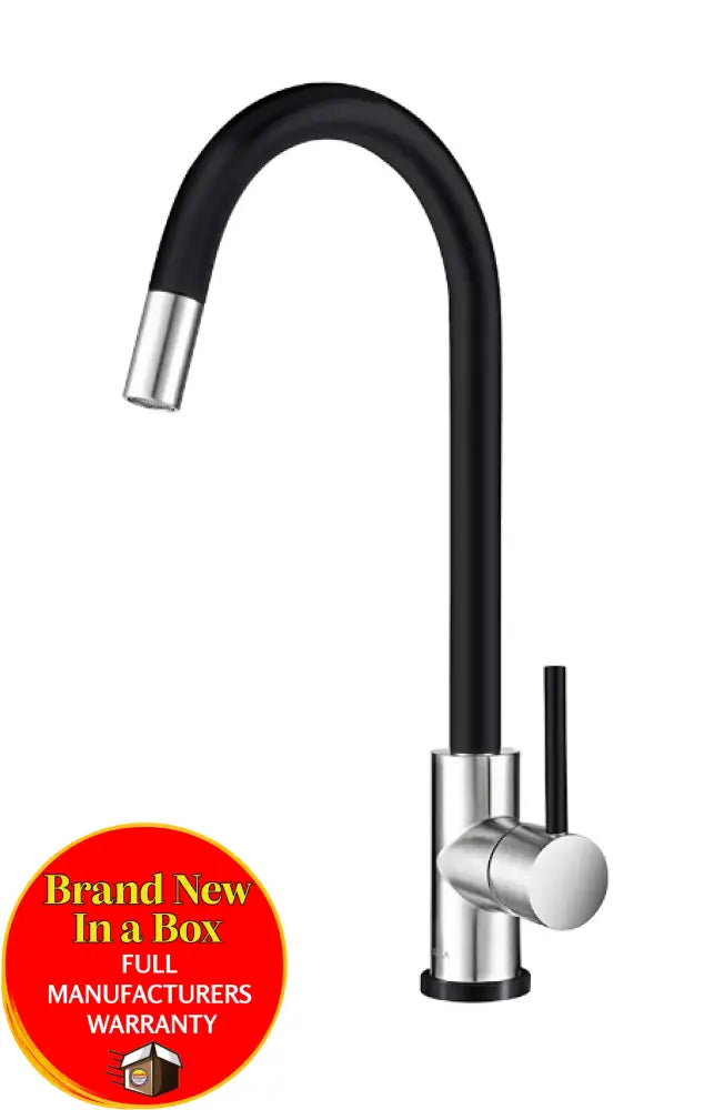 Hafele 566.68.360 Mixer Tap Two Tone Black & Stainless Steel Taps