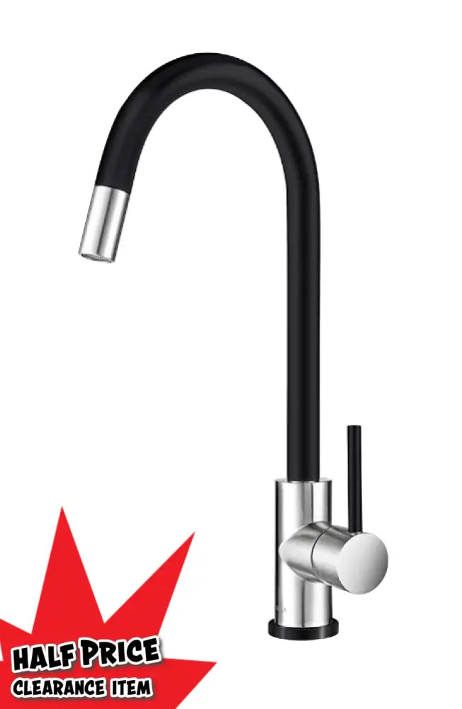 Hafele 566.68.360 Mixer Tap Two Tone Black & Stainless Steel Taps