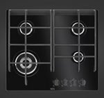 AEG HG674550VB 60cm 4 Burner Ceramic Glass Gas Cooktop