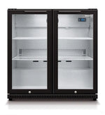 Husky Hus-C2-840-Blk 190L Double Door Back Bar Fridge
