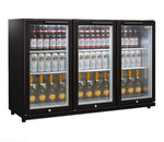Husky Hus-C3-840-Blk 307L Triple Door Back Bar Fridge - Black