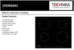 Technika CFEIND641 60cm 4 Zone Induction Cooktop Cooktop