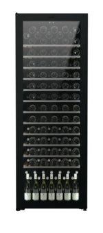 VINTEC VWM306PBA-L PREMIUM 180 Bottle Wine Cabinet with Telescopic Shelves Left Hand Fridge