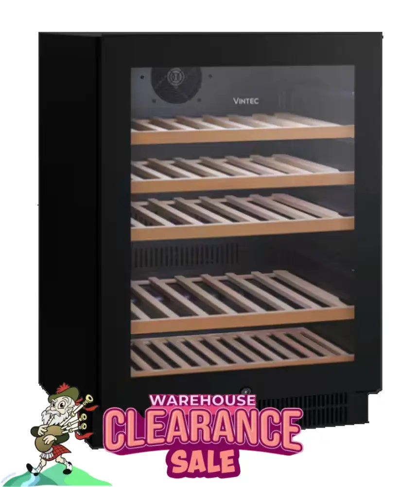 Vintec Vws050Sbb - X 50 Bottle Wine Cabinet Black Glass Fridge