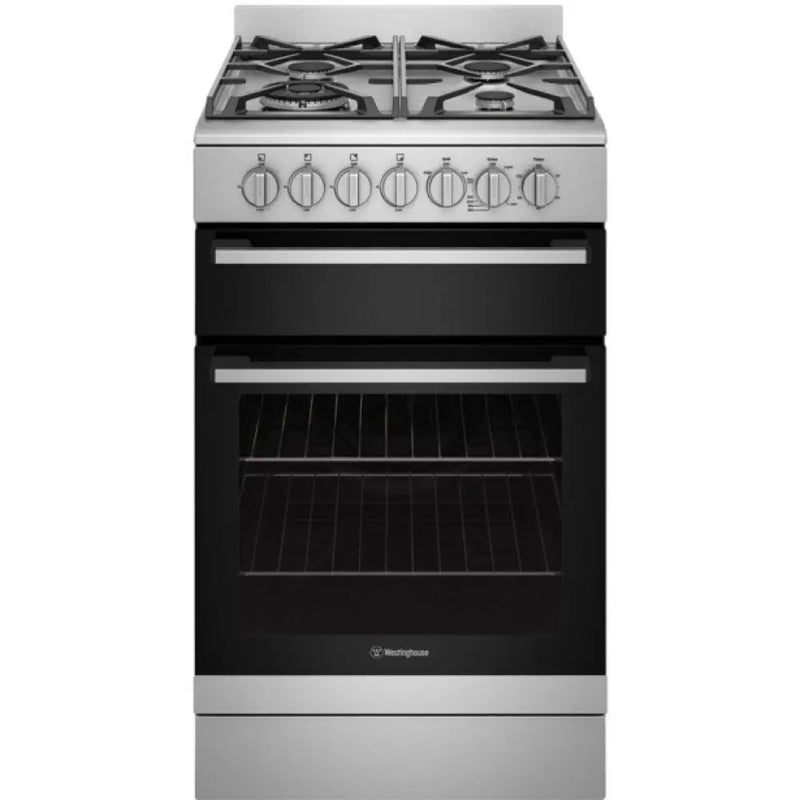 Westinghouse Wfe512Sc 54Cm Dual Fuel Freestanding Cooker With Separate Grill Stainless Steel Upright