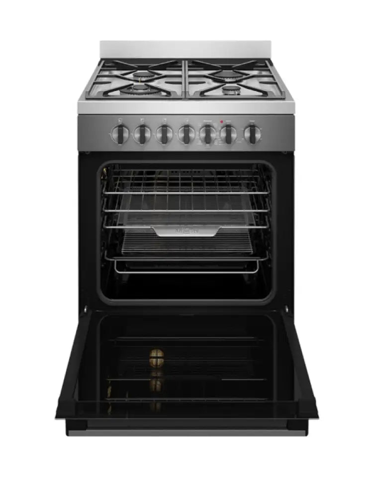 Westinghouse Wfe616Dsc 60Cm Dual Fuel Freestanding Cooker With Airfry Dark Stainless Steel Upright