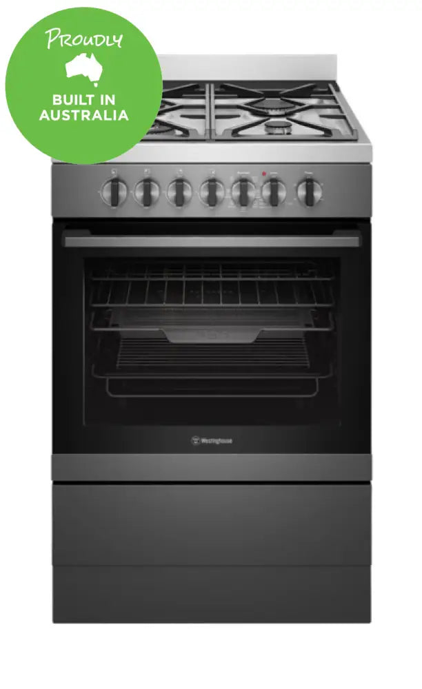 Westinghouse Wfe616Dsc 60Cm Dual Fuel Freestanding Cooker With Airfry Dark Stainless Steel Upright