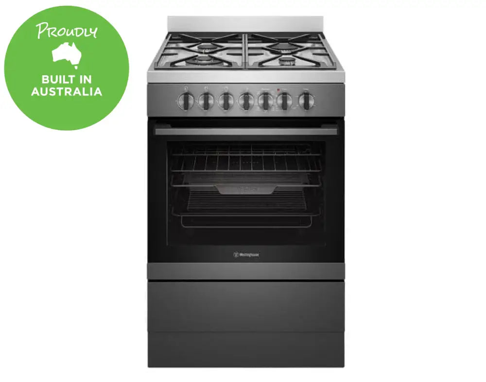 Westinghouse Wfe616Dsc 60Cm Dual Fuel Freestanding Cooker With Airfry Dark Stainless Steel Upright