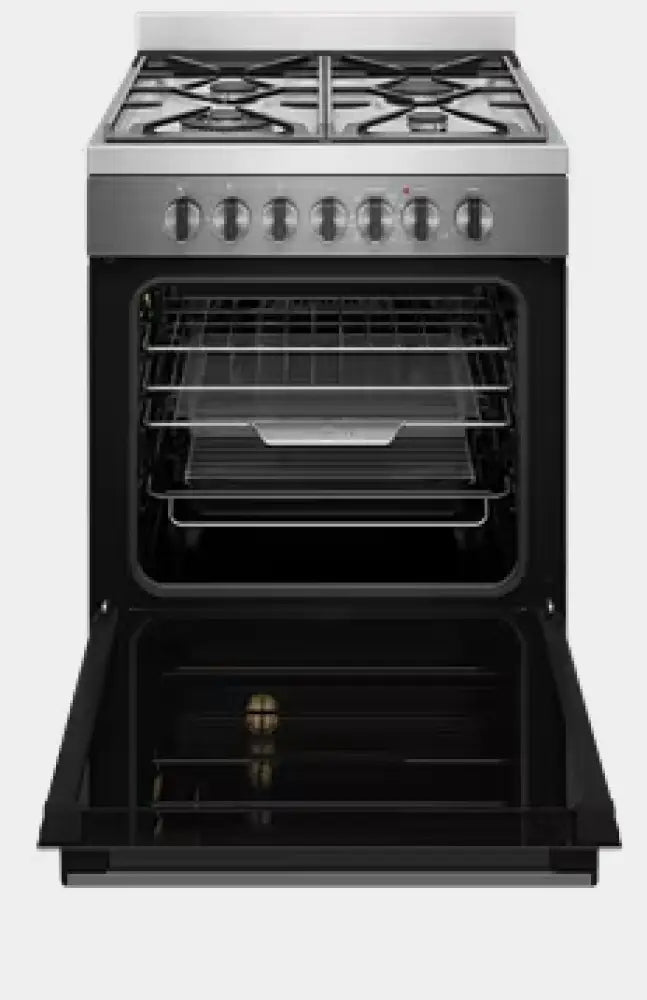Westinghouse Wfe616Dsc 60Cm Dual Fuel Freestanding Cooker With Airfry Dark Stainless Steel Upright