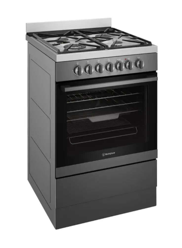 Westinghouse Wfe616Dsc 60Cm Dual Fuel Freestanding Cooker With Airfry Dark Stainless Steel Upright