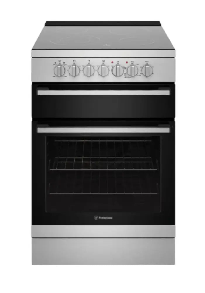 Westinghouse WFE642SCB 60cm Freestanding Electric Oven and Ceramic Cooktop Stainless Steel Upright