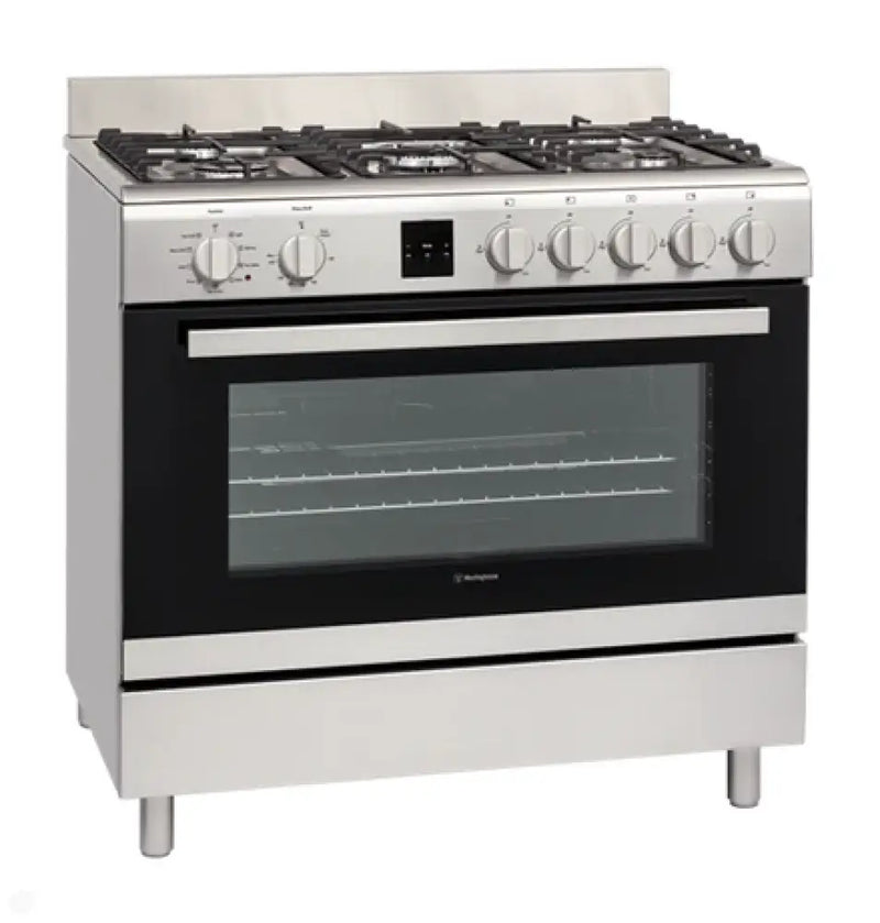 Westinghouse Wfe911Sb 90Cm Freestanding 5 Burner Cooker Upright