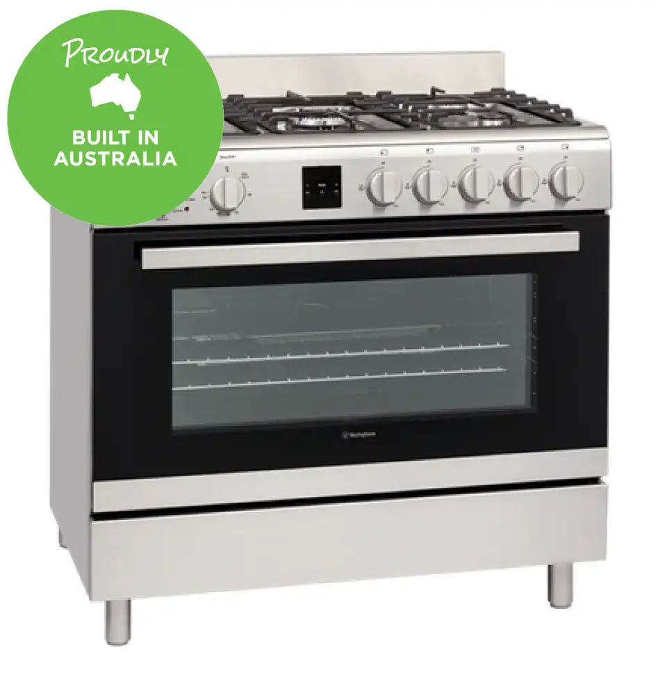 Westinghouse Wfe911Sb 90Cm Freestanding 5 Burner Cooker Upright