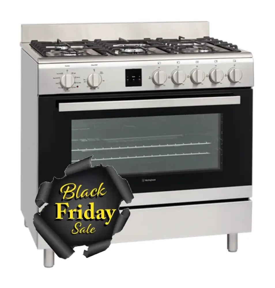 Westinghouse Wfe911Sb 90Cm Freestanding 5 Burner Cooker Upright