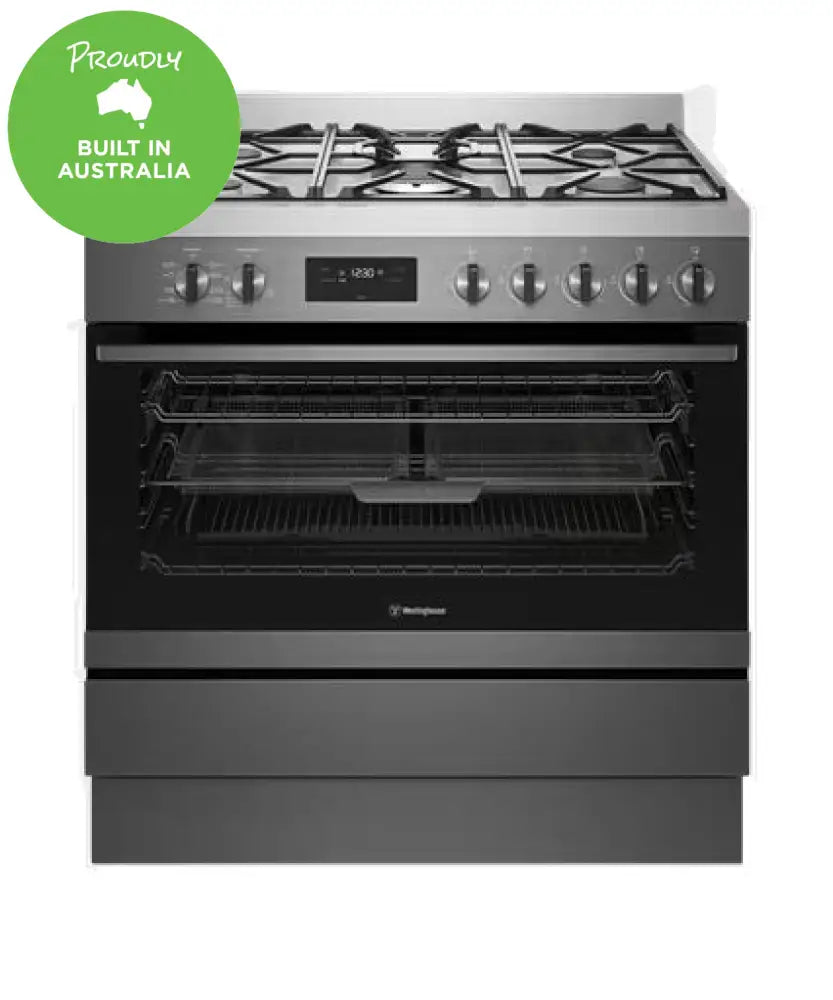 Westinghouse Wfe916Dsd 90Cm Dual Fuel Freestanding Cooker With Airfry Stainless Upright