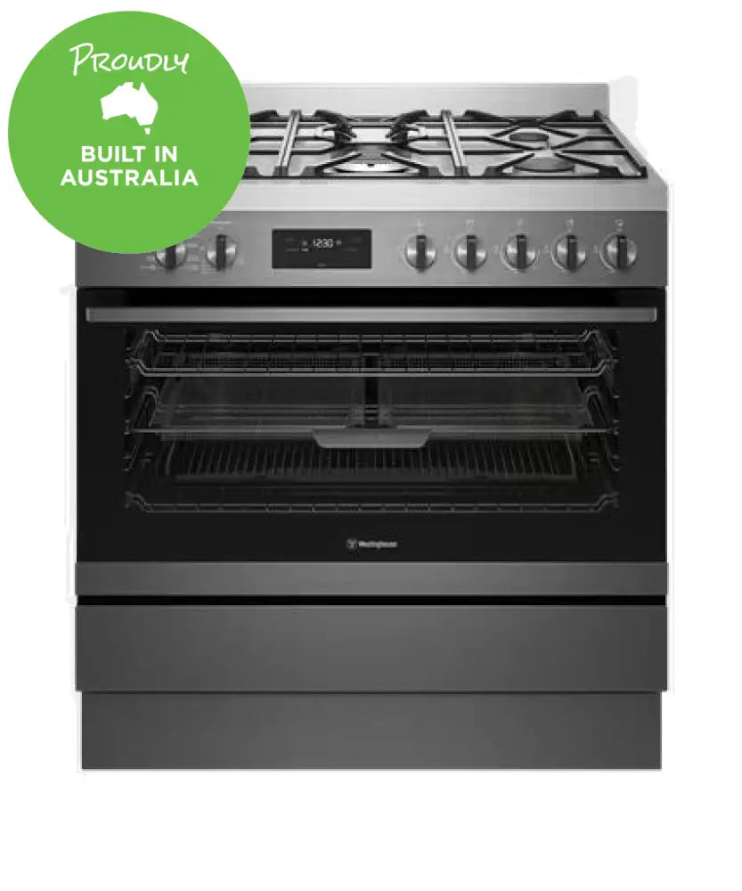 Westinghouse Wfe916Dsd 90Cm Dual Fuel Freestanding Cooker With Airfry Stainless Upright