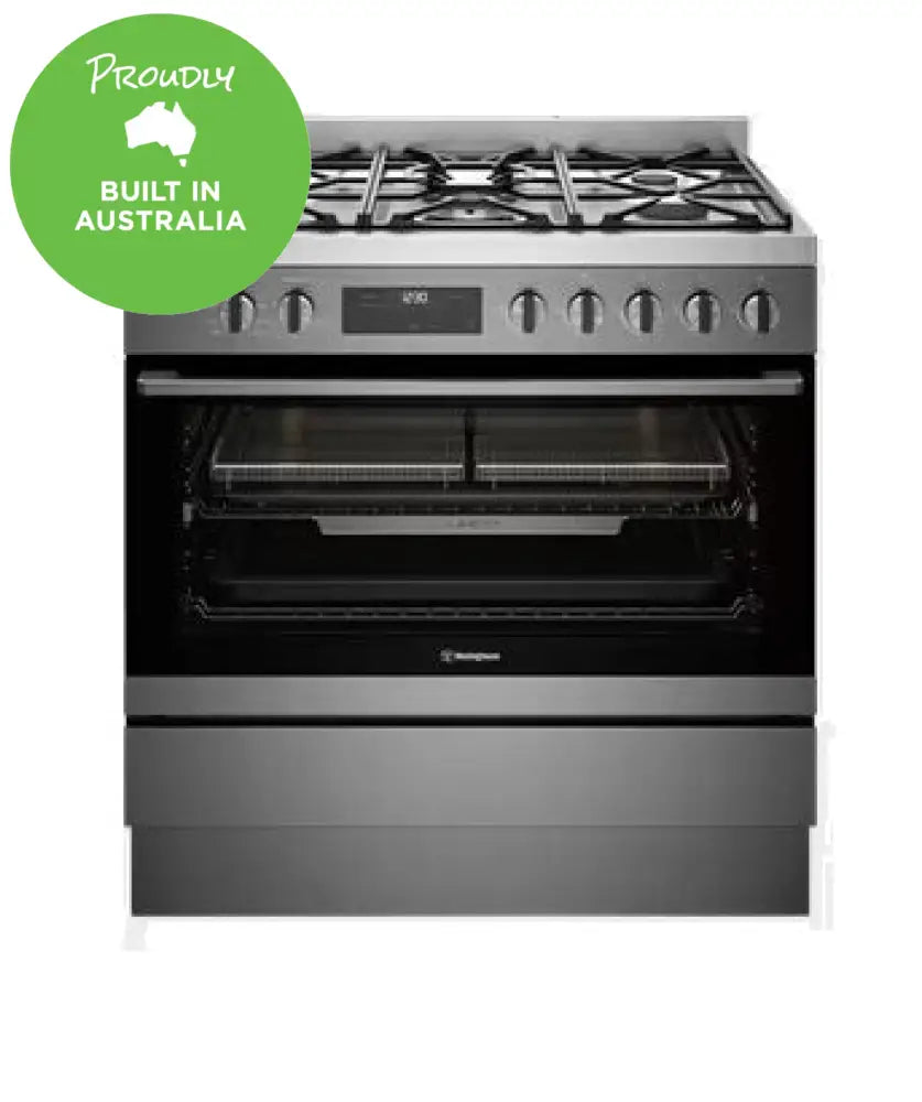 Westinghouse Wfe9516Dd 90Cm Dual Fuel Freestanding Cooker With Airfry Dark Stainless Steel Upright