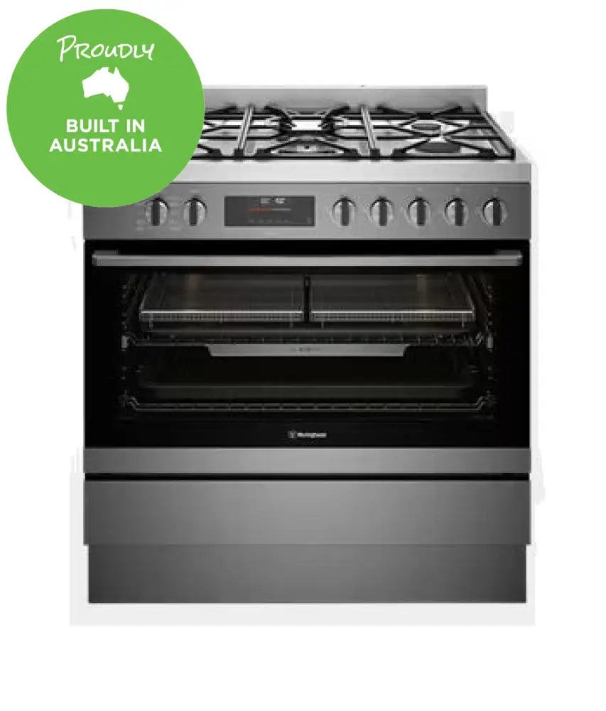 Westinghouse Wfep9717Dd 90Cm Dual Fuel Pyrolytic Freestanding Oven With Airfry Dark Stainless Steel