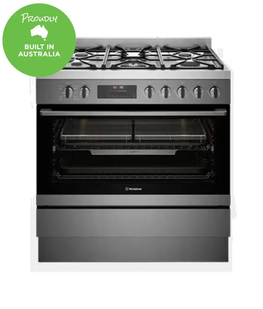 Westinghouse Wfep9717Dd 90Cm Dual Fuel Pyrolytic Freestanding Oven With Airfry Dark Stainless Steel