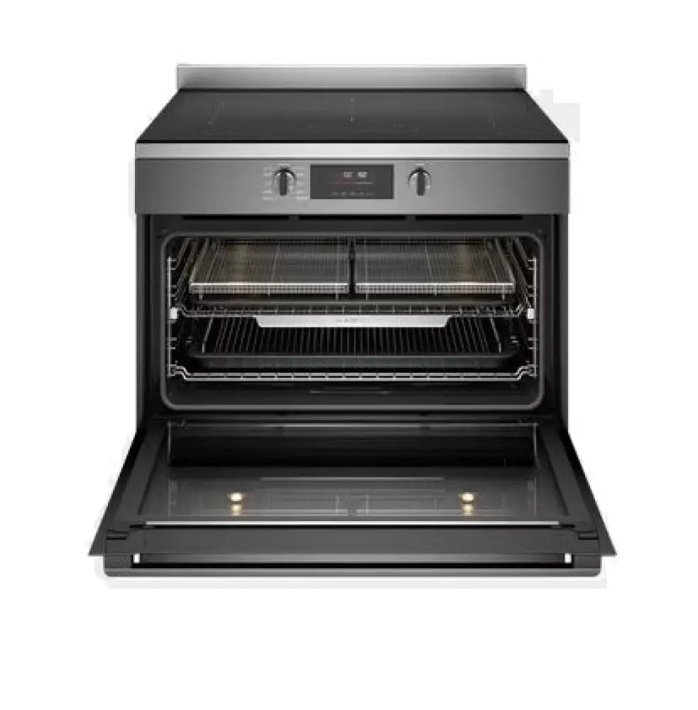 Westinghouse Wfep9757Dd 90Cm Induction Pyrolytic Freestanding Oven With Airfry Dark Stainless Steel