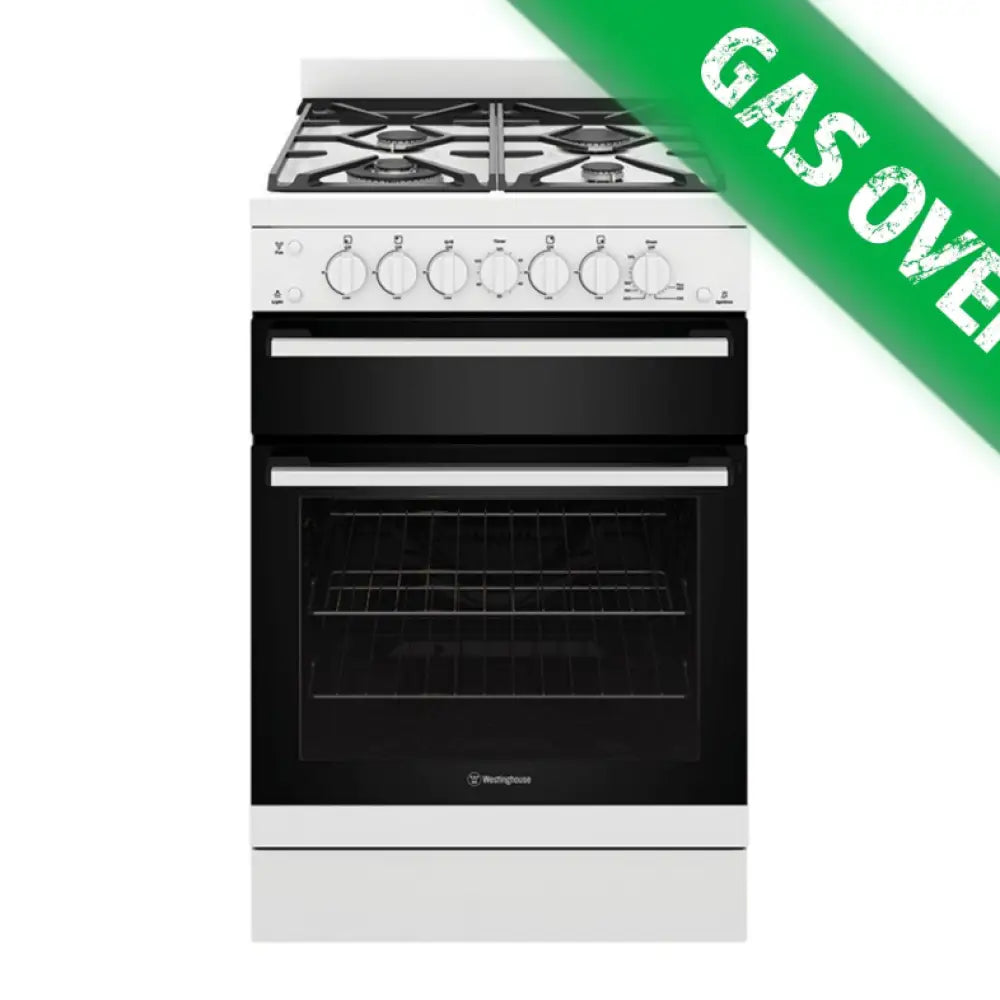 Westinghouse Wfg612Wcng 60Cm Gas Freestanding Cooker With Separate Grill White Upright