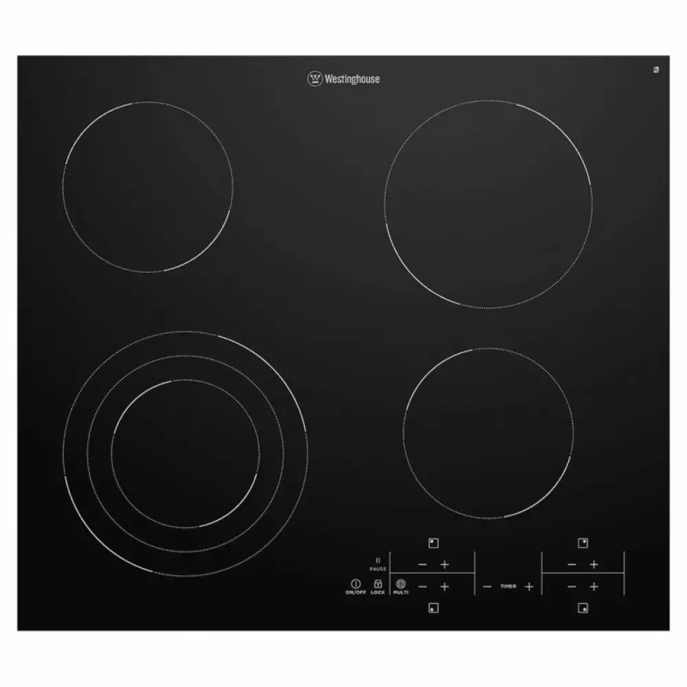 Westinghouse Whc643Bc 590Mm 4 Zone Ceramic Cooktop