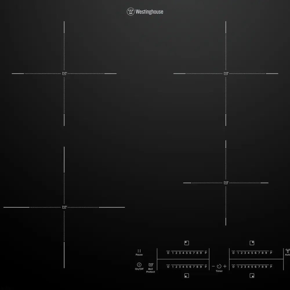 Westinghouse Whi643Be 60Cm 4 Zone Induction Cooktop With Boilprotect