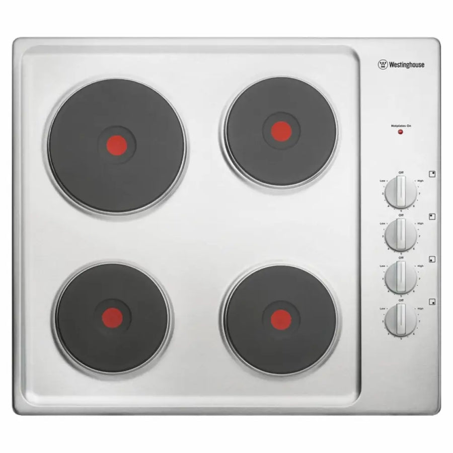 Westinghouse Whs642Sc 60Cm Electric Solid Cooktop Stainless Steel Cooktop