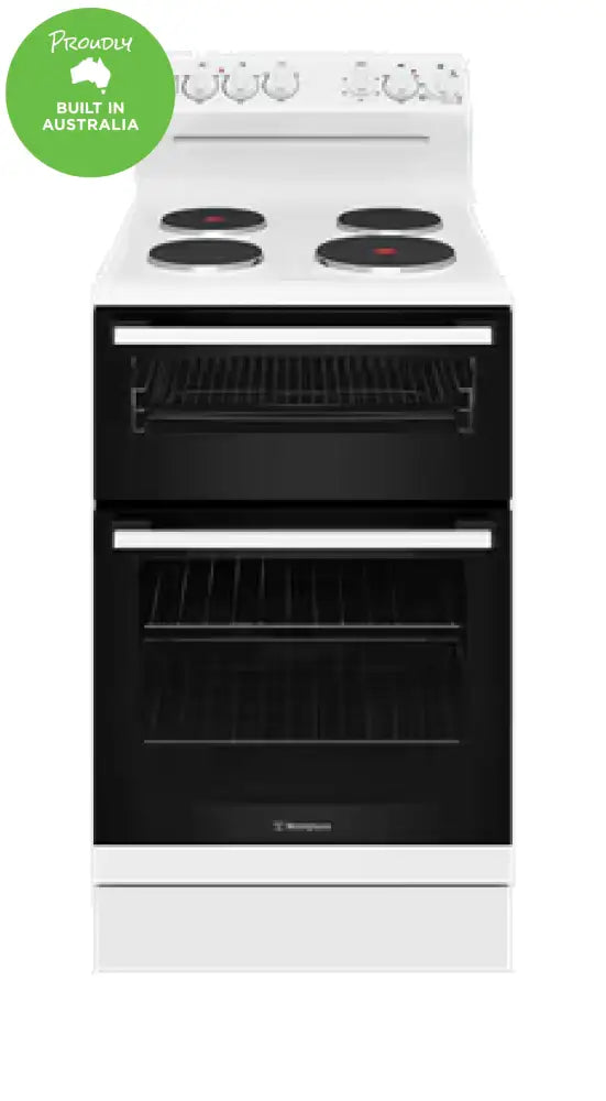 Westinghouse Wle532Wc 54Cm Electric Freestanding Cooker With Solid Cooktop Upright