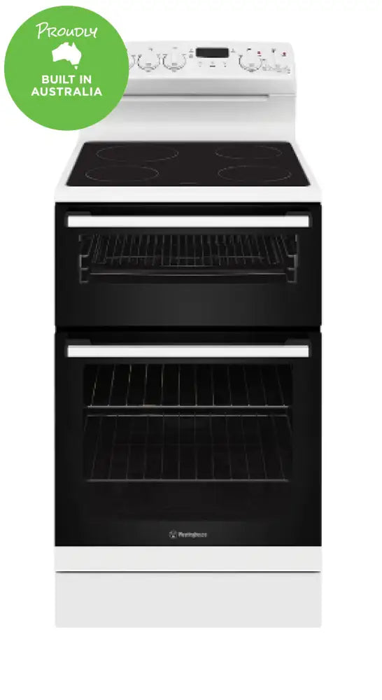 Westinghouse Wle543Wcb 54Cm Freestanding Electric Oven And Ceramic Cooktop White Upright