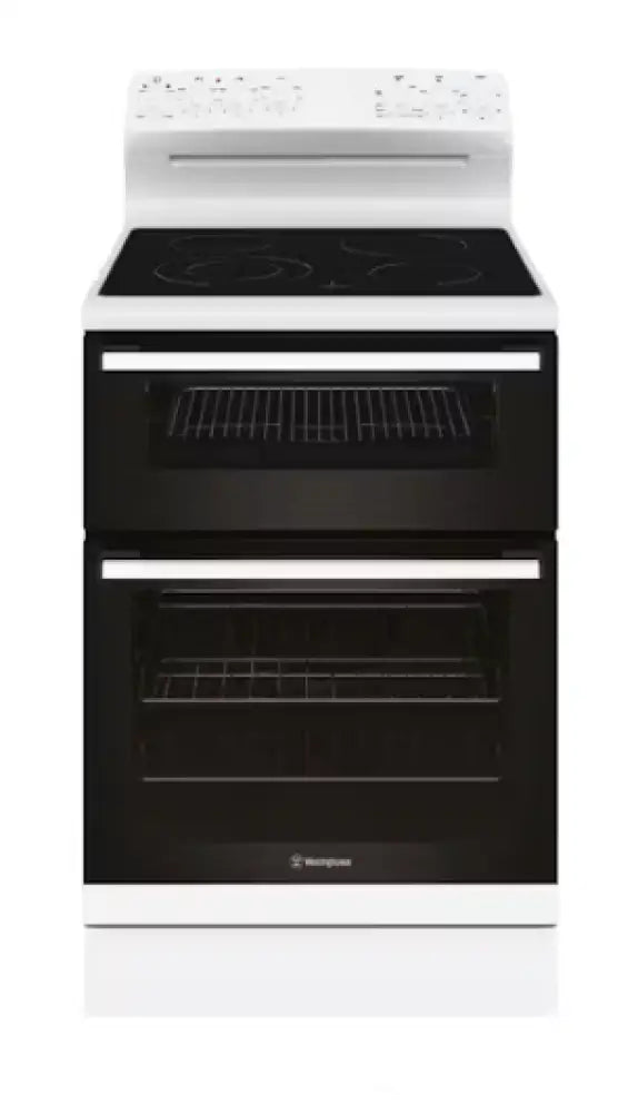Westinghouse WLE642WCB 60cm Freestanding Oven with Separate Electric Grill and Ceramic Cooktop 4 Zone Upright