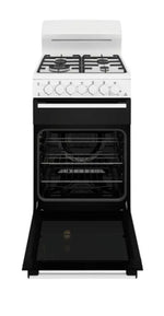 Westinghouse WLG512WCH 54cm Freestanding Gas Oven and Gas Cooktop White Upright