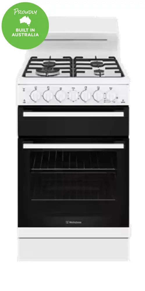 Westinghouse Wlg512Wcng 54Cm Freestanding Gas Oven And Cooktop White Upright