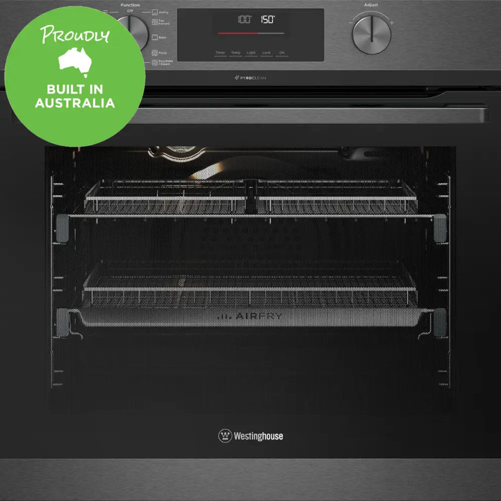 Westinghouse Wvep6717Dd -60Cm Multi-Function Pyrolytic Oven With Airfry And Steambake Dark Stainless