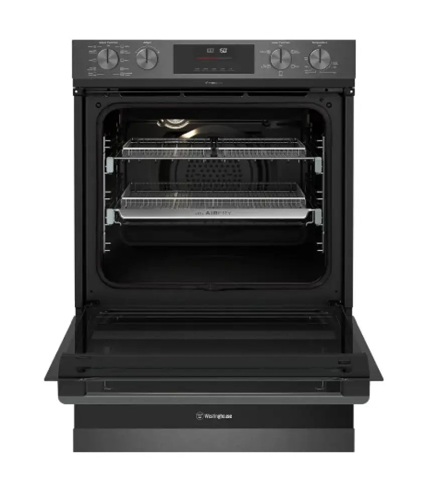 Westinghouse Wvep6727Dd 60Cm Multi-Function 10/5 Pyrolytic Duo Oven With Dual Airfry Dark Stainless