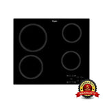 Whirlpool Akt809Ba 60Cm 4 Zone Radiant Electric Ceramic Cooktop Hob